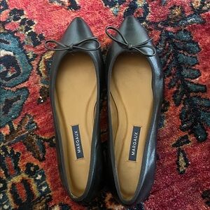 Margaux “The Pointe” black Flats